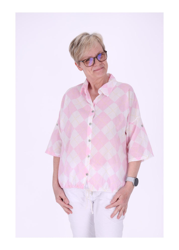 Splash of Color Bluse Damen Baumwolle