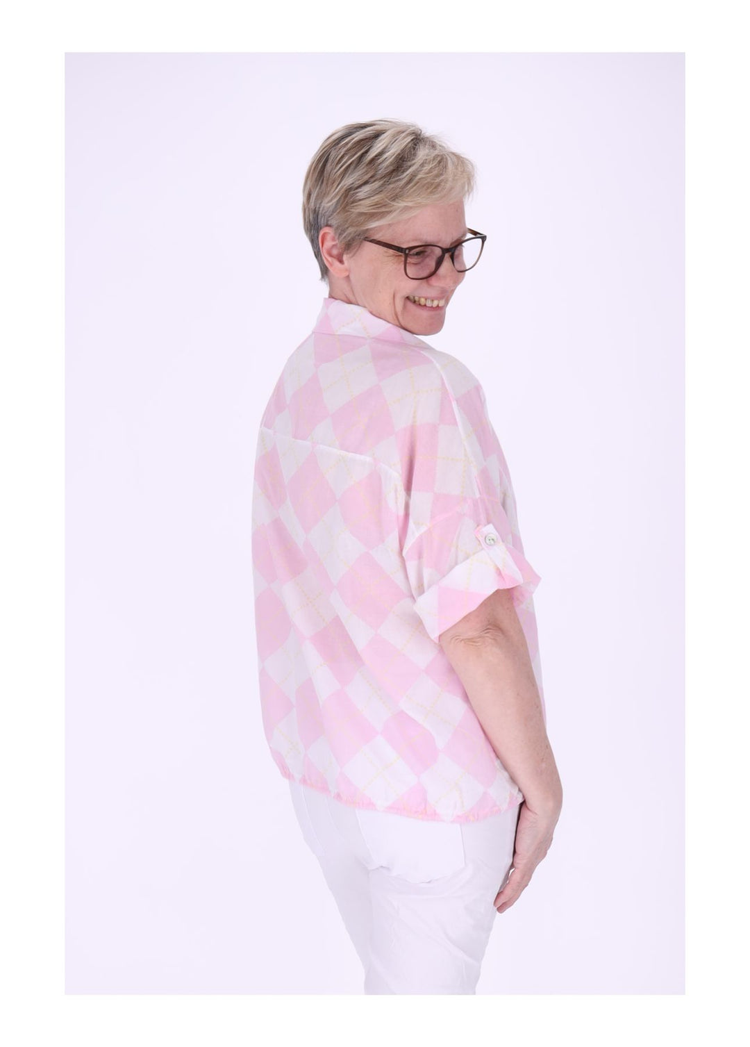 Splash of Color Bluse Damen Baumwolle