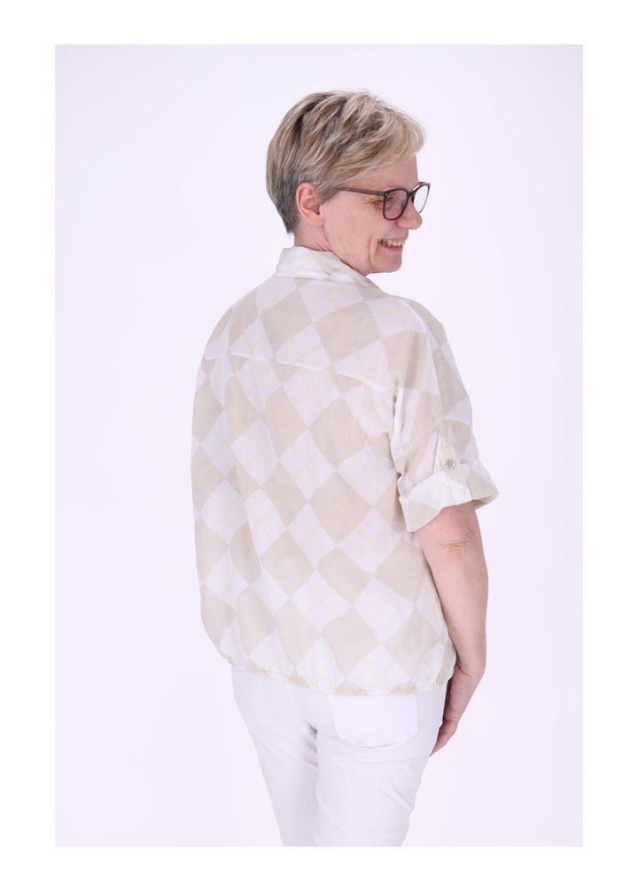 Splash of Color Bluse Damen Baumwolle