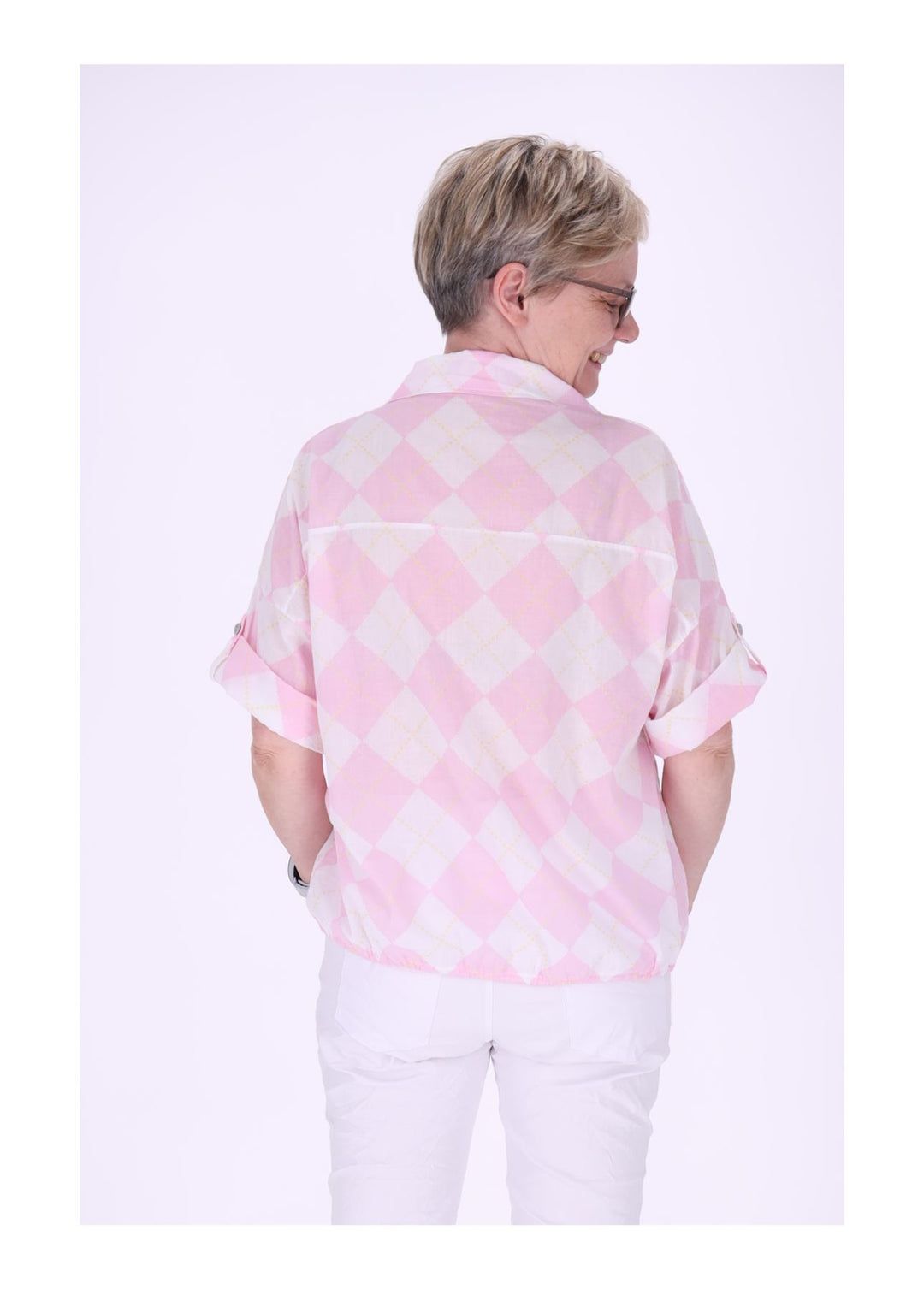 Splash of Color Bluse Damen Baumwolle