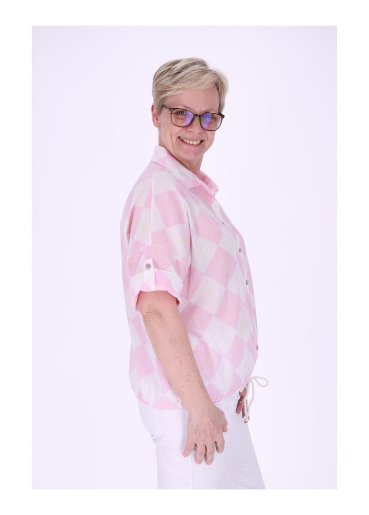 Splash of Color Bluse Damen Baumwolle