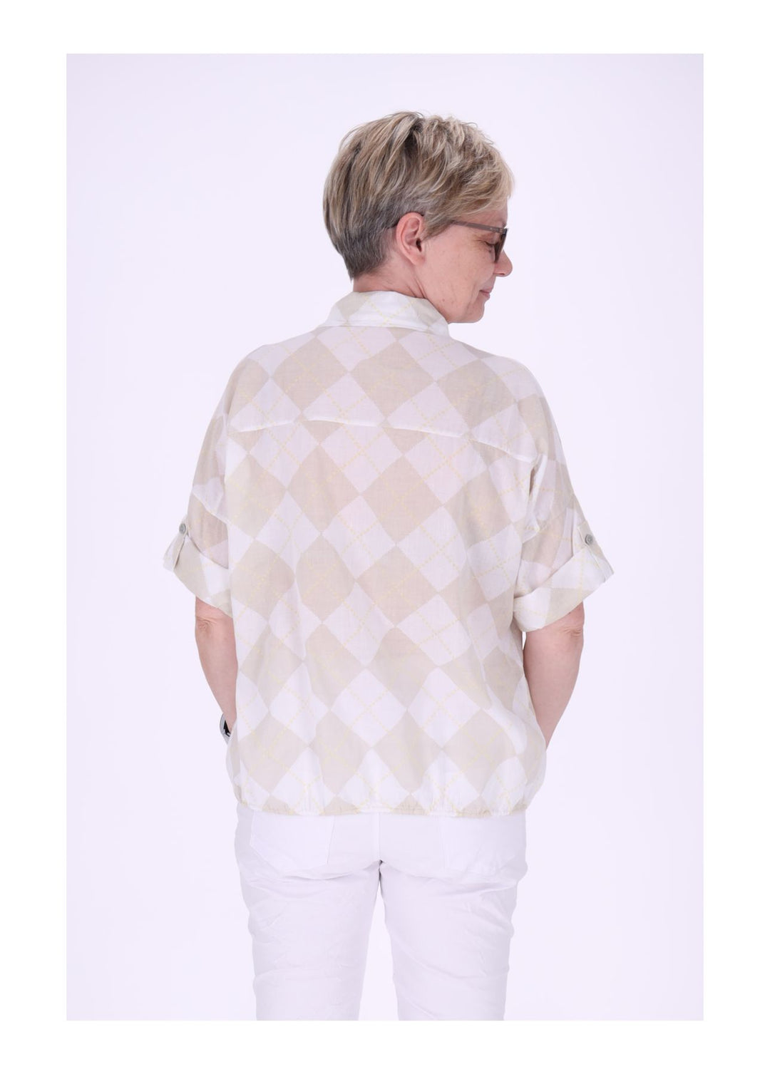 Splash of Color Bluse Damen Baumwolle