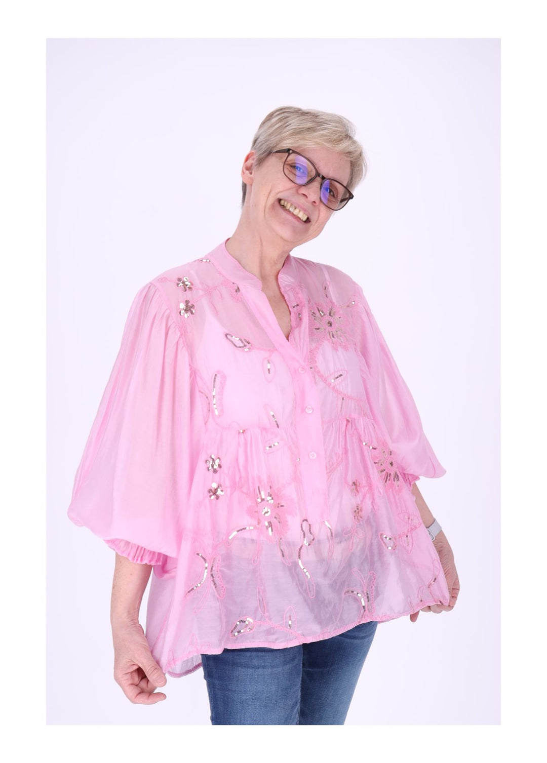 Sierra Blusenshirt Damen Pailetten