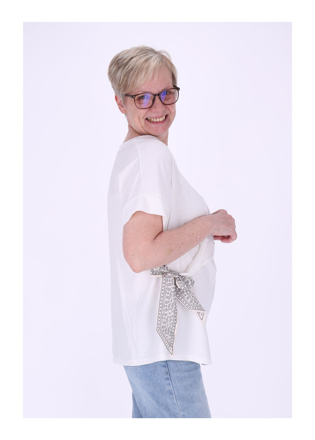 Splash of Color Damen T-Shirt zum Binden