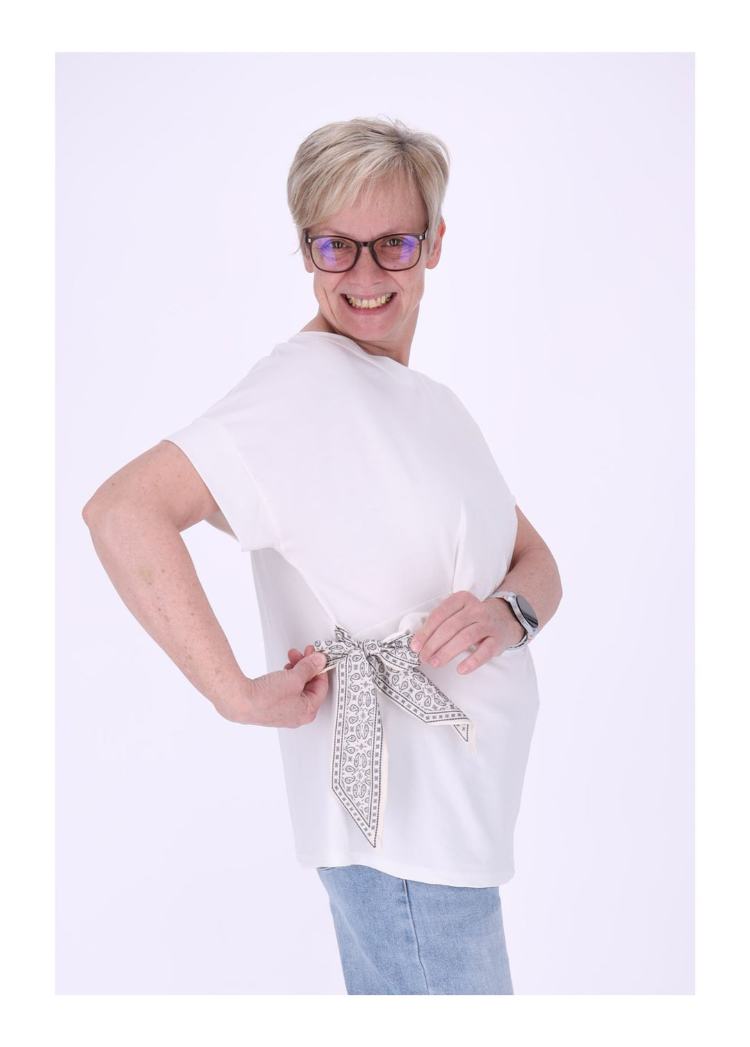 Splash of Color Damen T-Shirt zum Binden