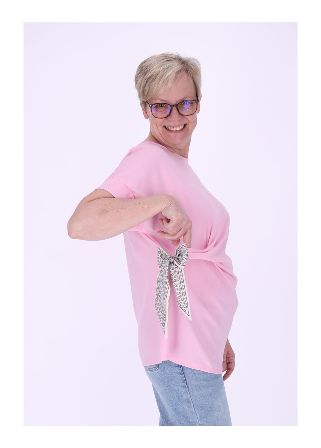 Splash of Color Damen T-Shirt zum Binden