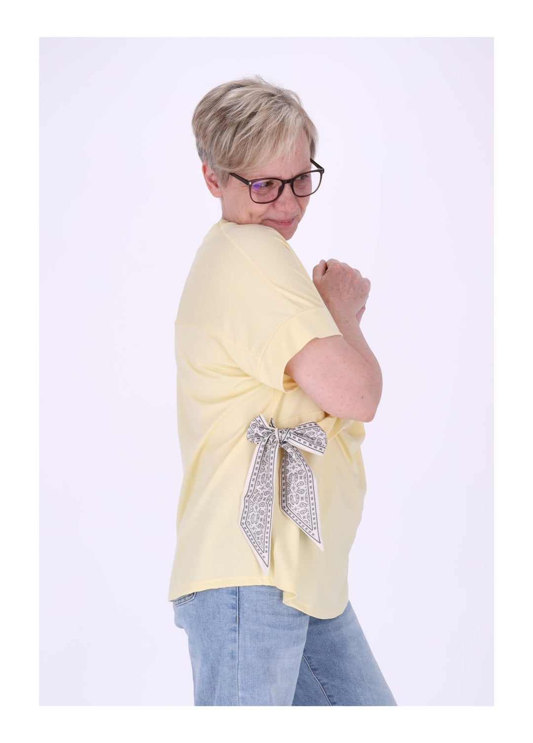 Splash of Color Damen T-Shirt zum Binden