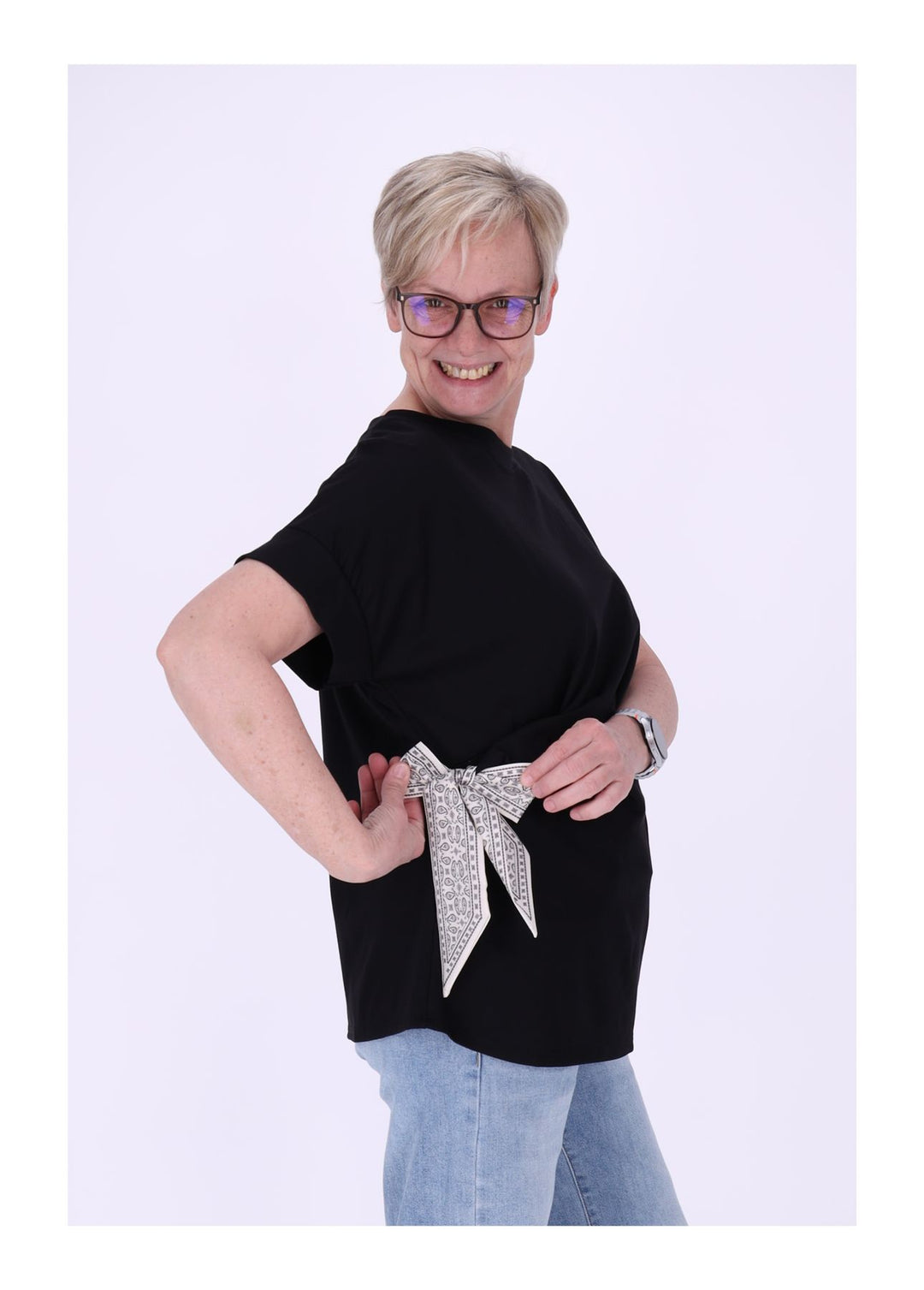 Splash of Color Damen T-Shirt zum Binden