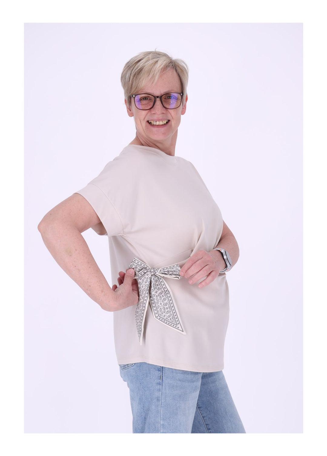 Splash of Color Damen T-Shirt zum Binden