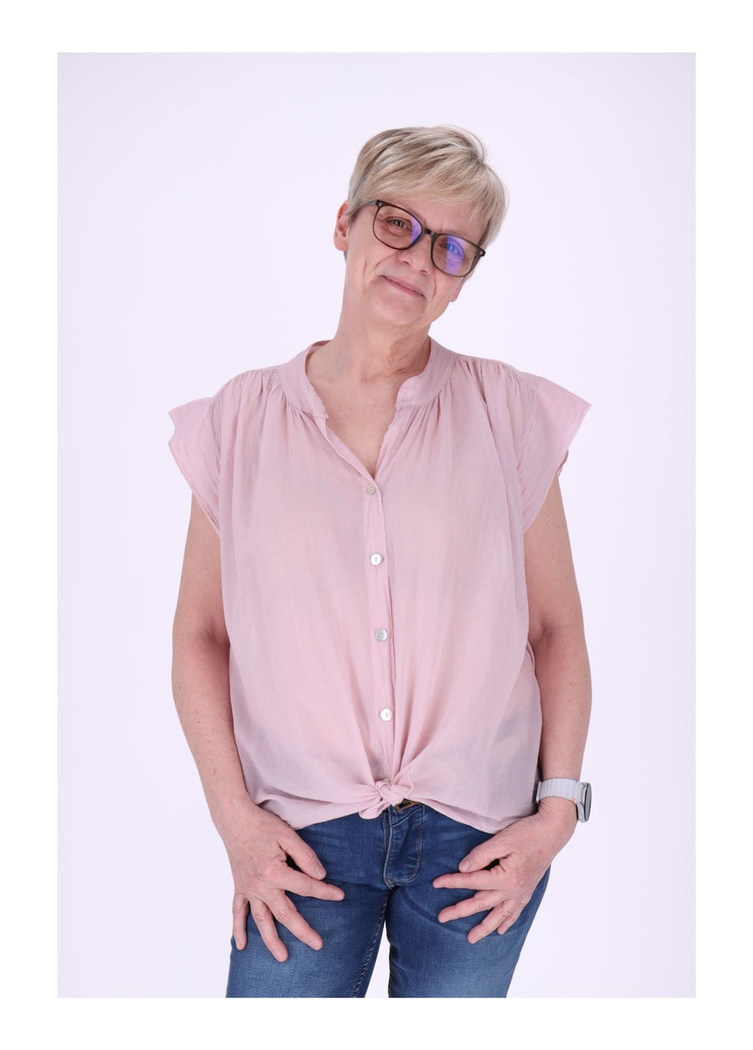 Splash of Color Bluse Damen Baumwolle