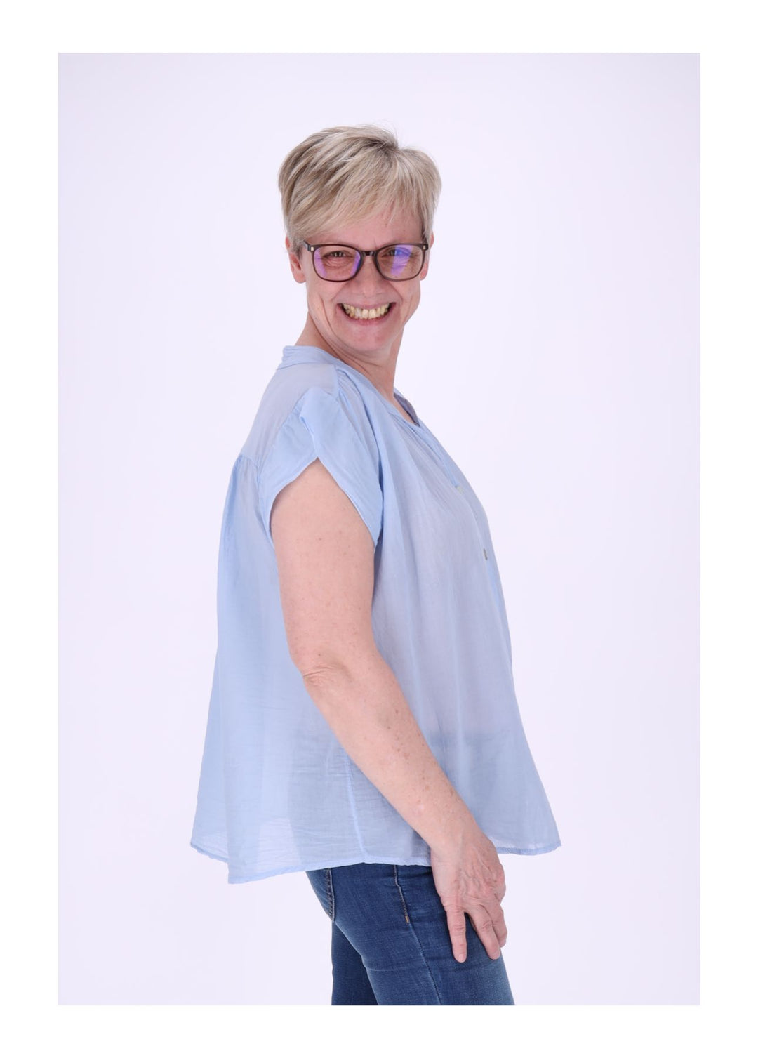 Splash of Color Bluse Damen Baumwolle