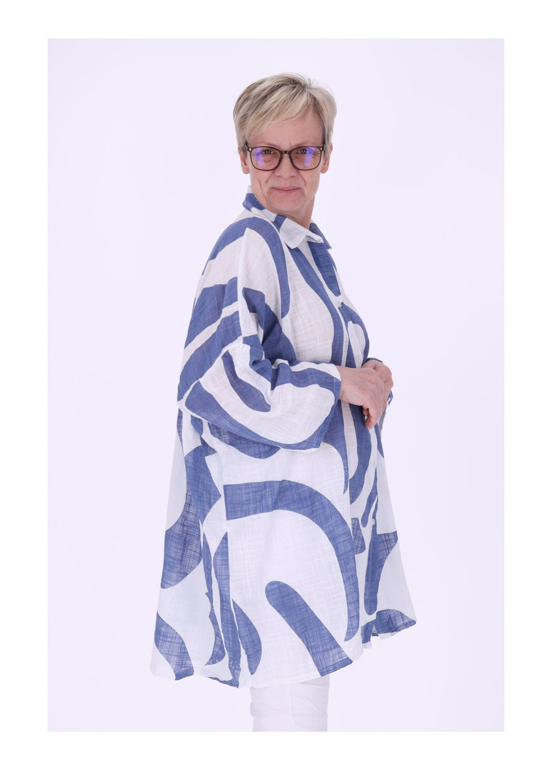 Splash of Color Longbluse Krempelarm