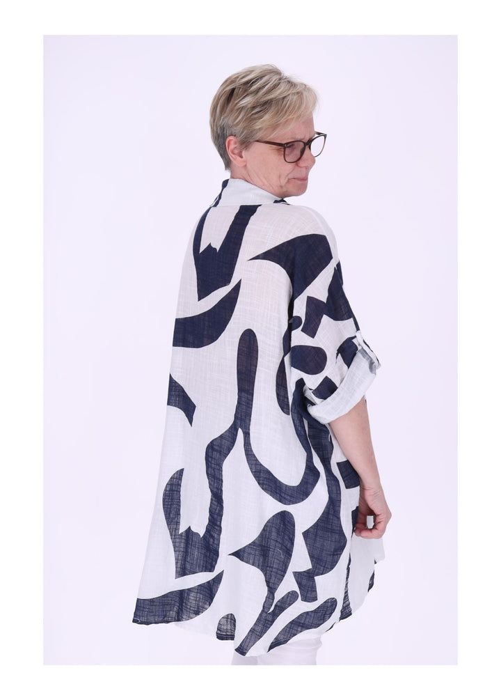 Splash of Color Longbluse Krempelarm
