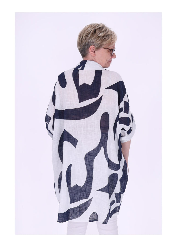Splash of Color Longbluse Krempelarm
