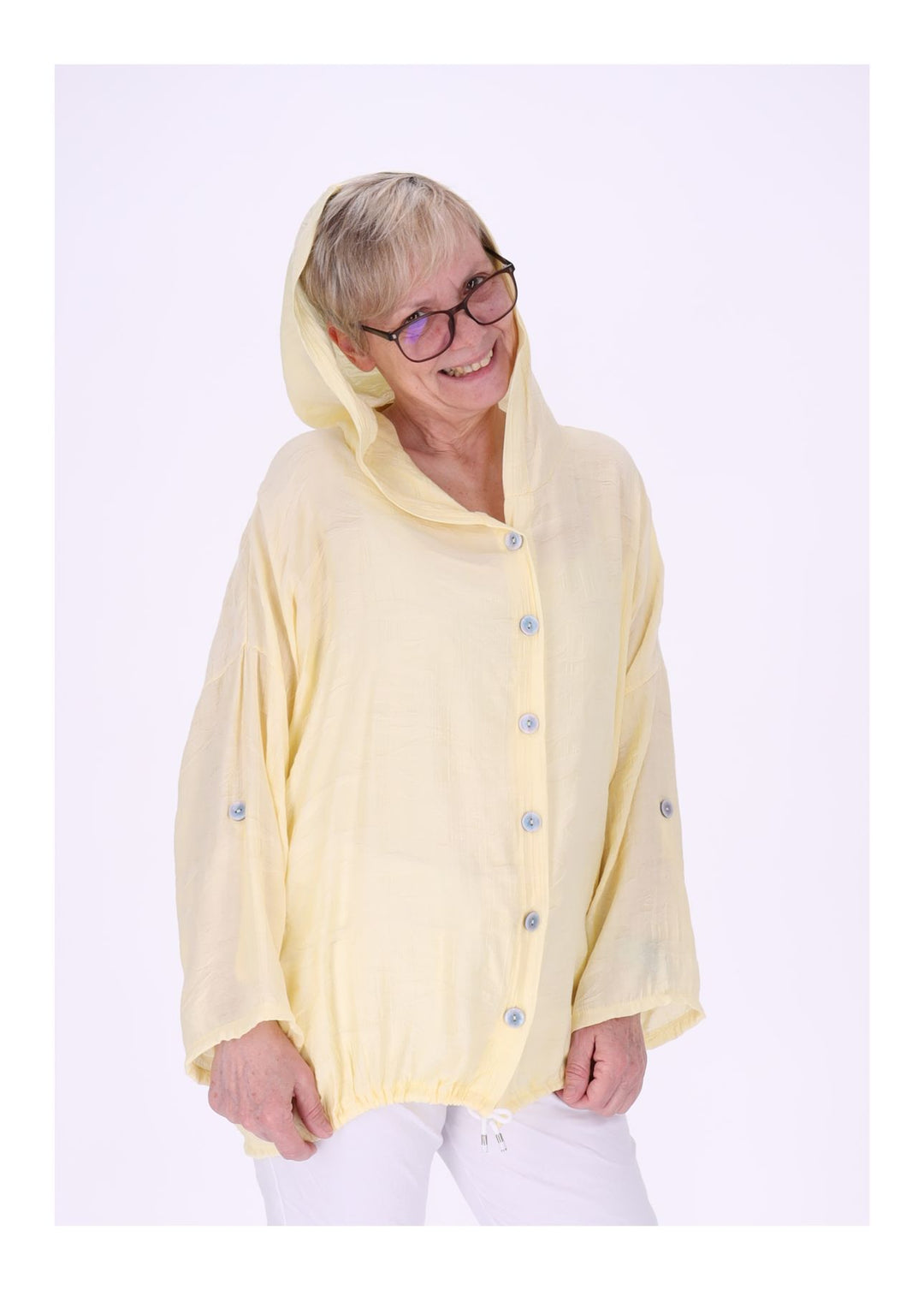 Splash of Color Bluse mit Kapuze