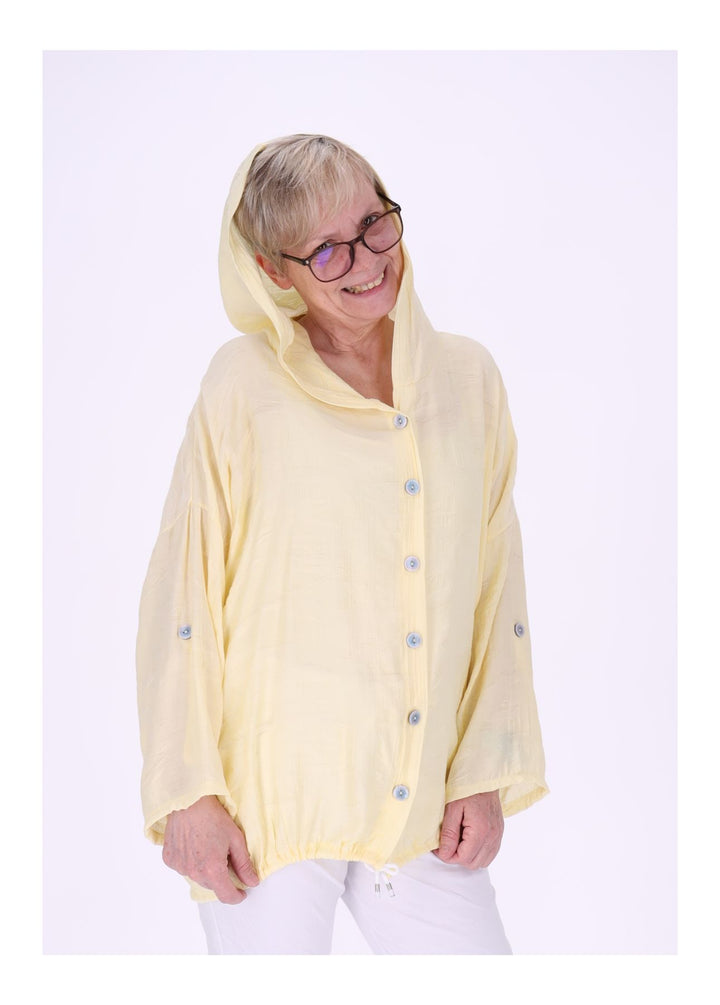 Splash of Color Bluse mit Kapuze