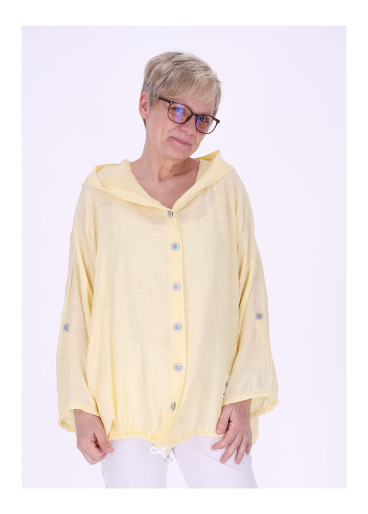 Splash of Color Bluse mit Kapuze