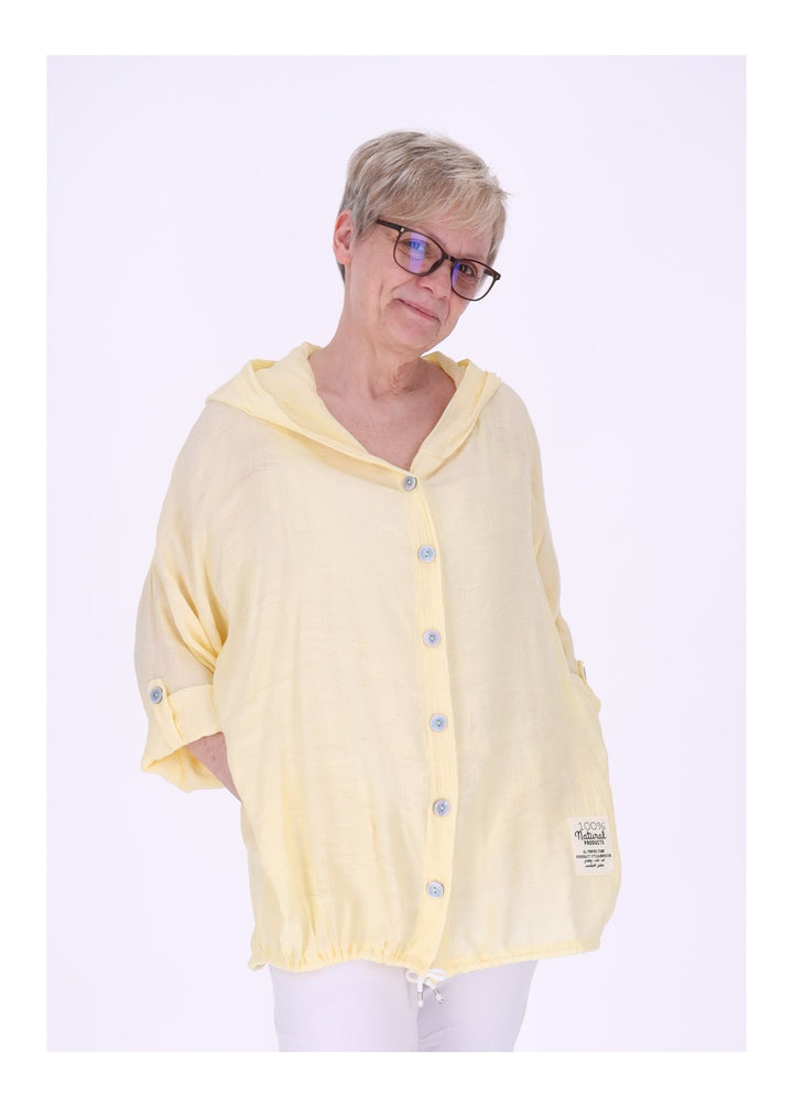 Splash of Color Bluse mit Kapuze