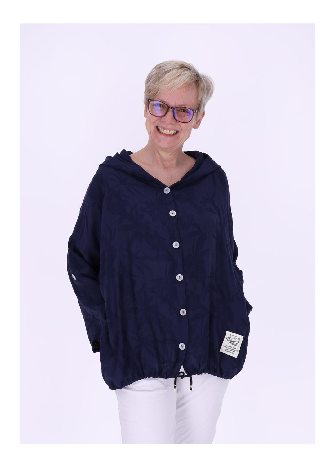 Splash of Color Bluse mit Kapuze