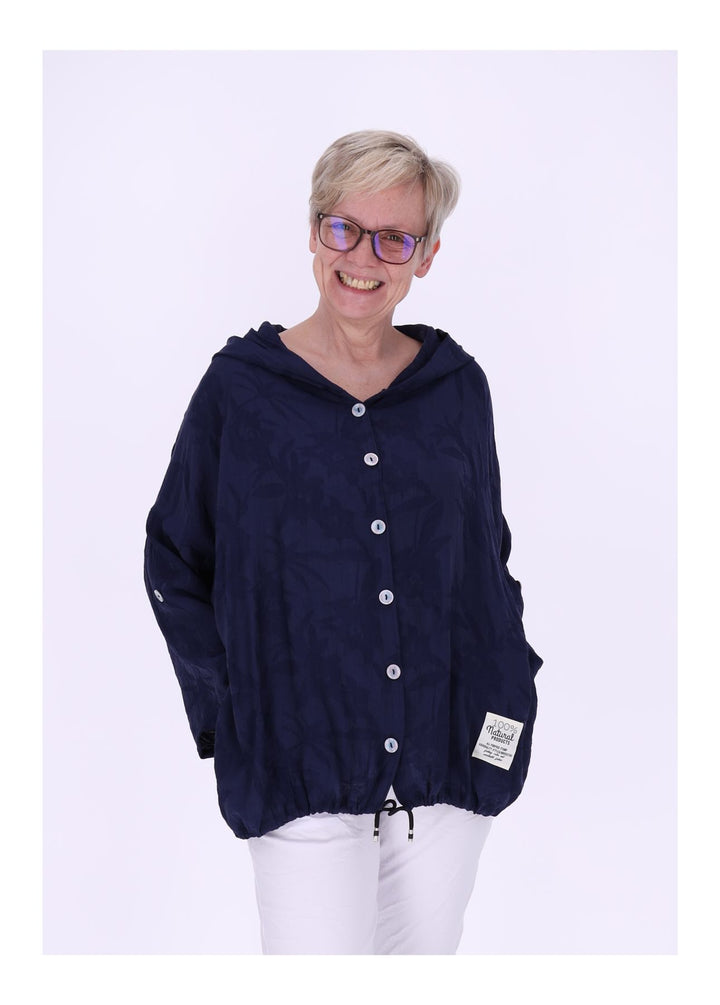 Splash of Color Bluse mit Kapuze