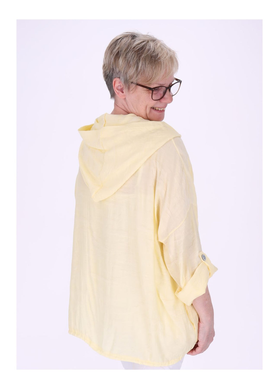 Splash of Color Bluse mit Kapuze
