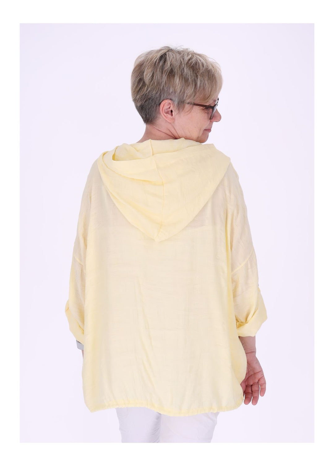 Splash of Color Bluse mit Kapuze