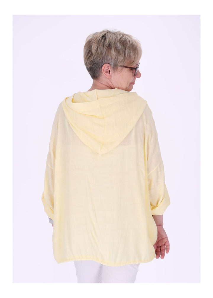 Splash of Color Bluse mit Kapuze