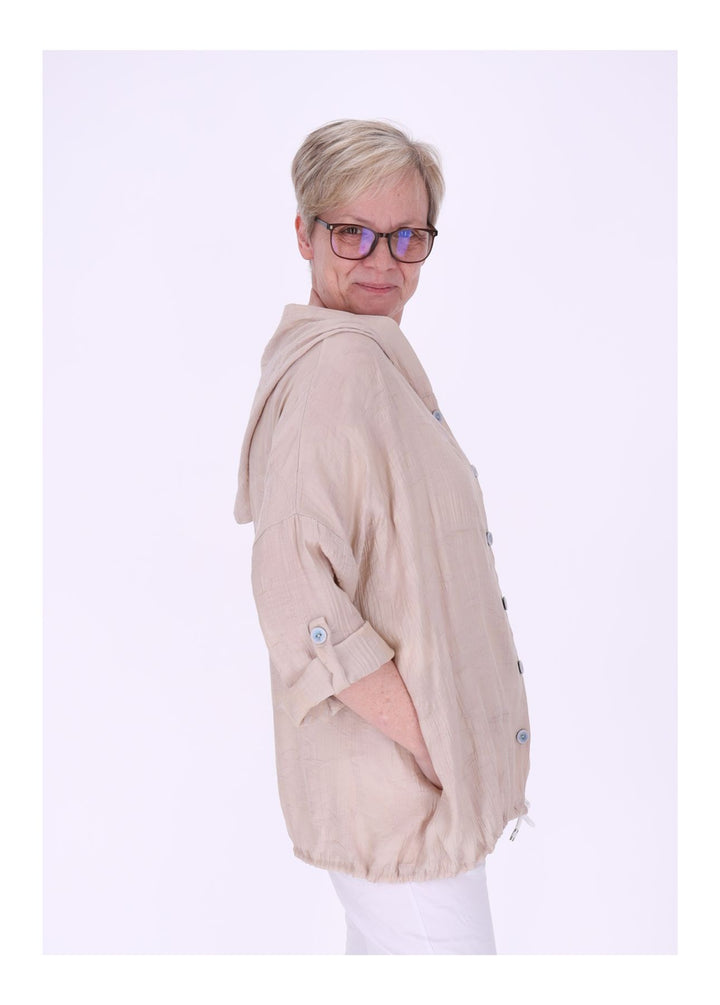 Splash of Color Bluse mit Kapuze