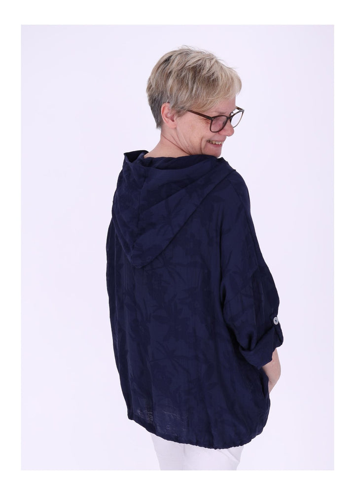 Splash of Color Bluse mit Kapuze