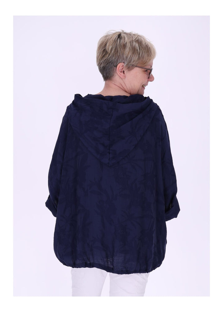 Splash of Color Bluse mit Kapuze