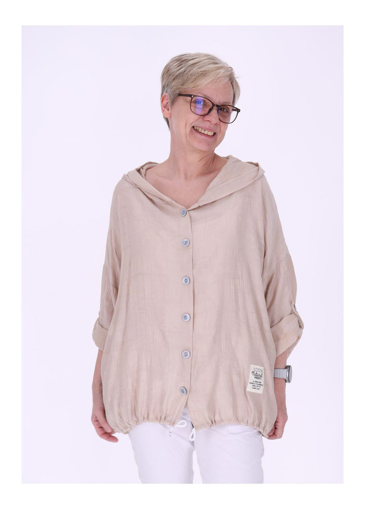 Splash of Color Bluse mit Kapuze