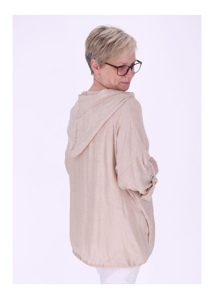 Splash of Color Bluse mit Kapuze