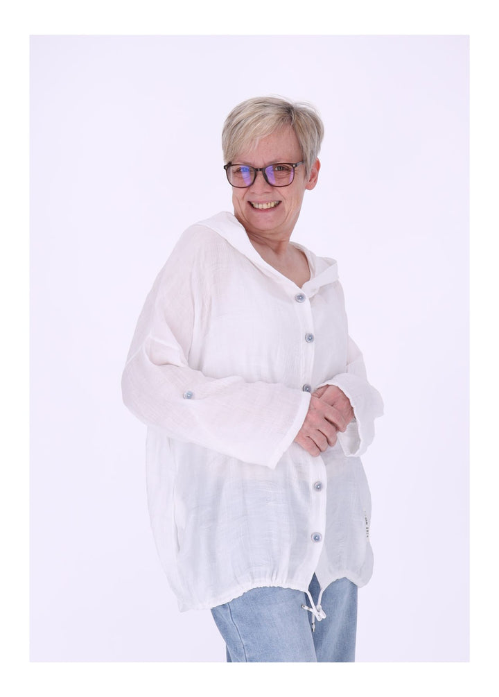 Splash of Color Bluse mit Kapuze