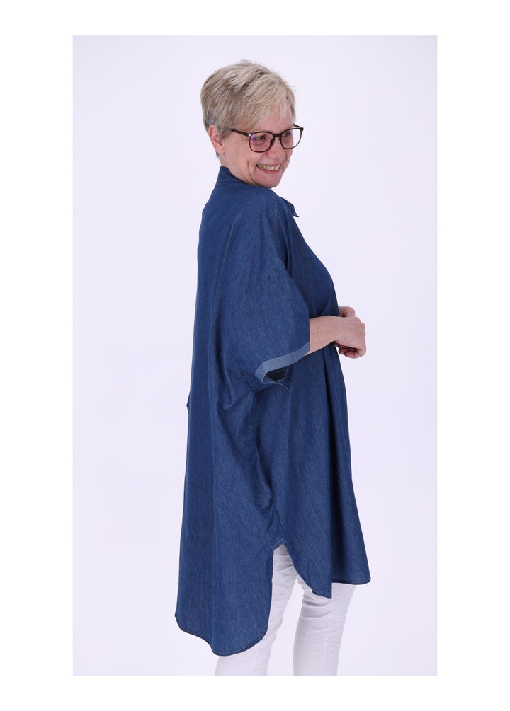 Splash of Color Blusenshirt Damen Oversized