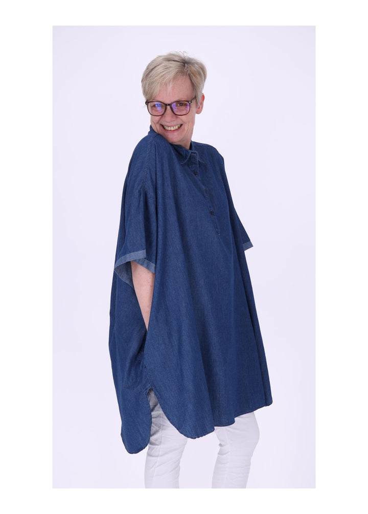 Splash of Color Blusenshirt Damen Oversized