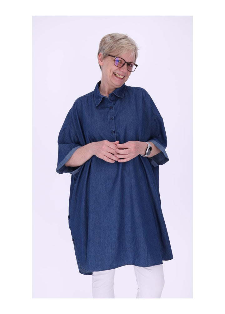 Splash of Color Blusenshirt Damen Oversized