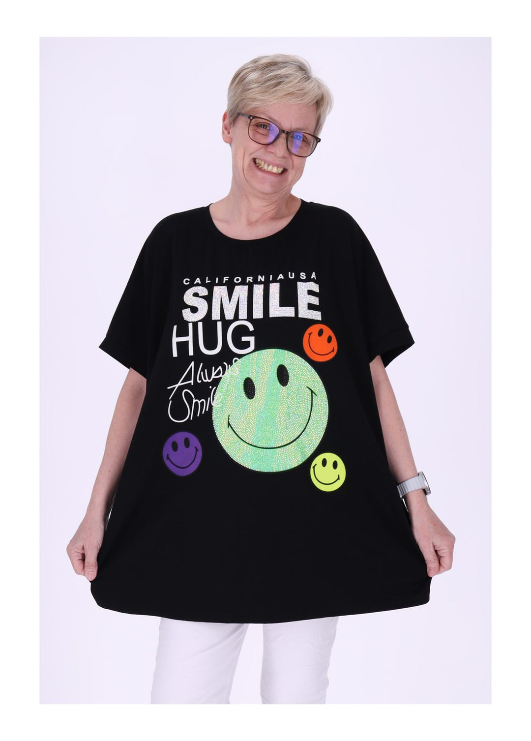 Splash of Color Damen T-Shirt Pailletten