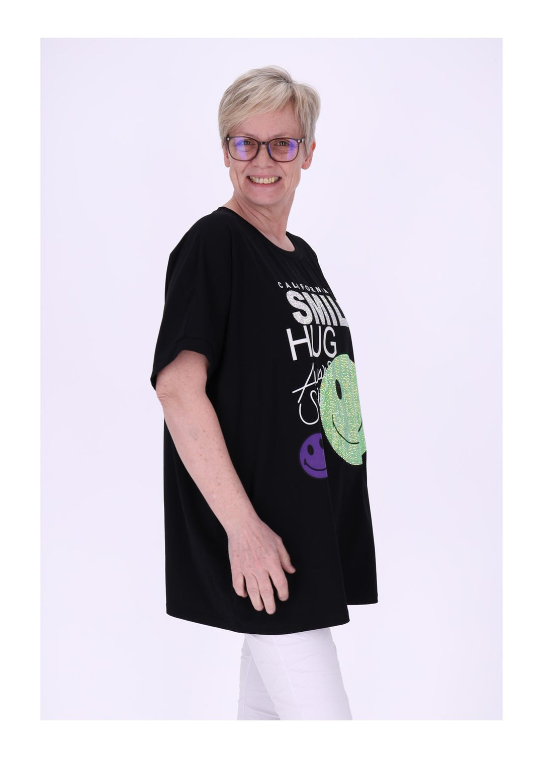 Splash of Color Damen T-Shirt Pailletten
