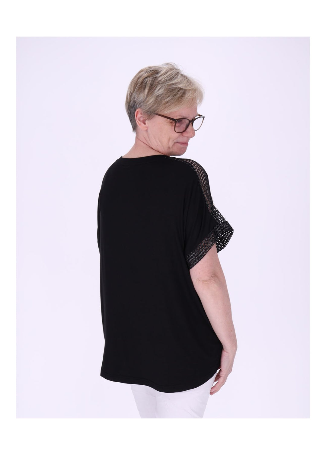 Splash of Color Damen T-Shirt Netzeinsatz