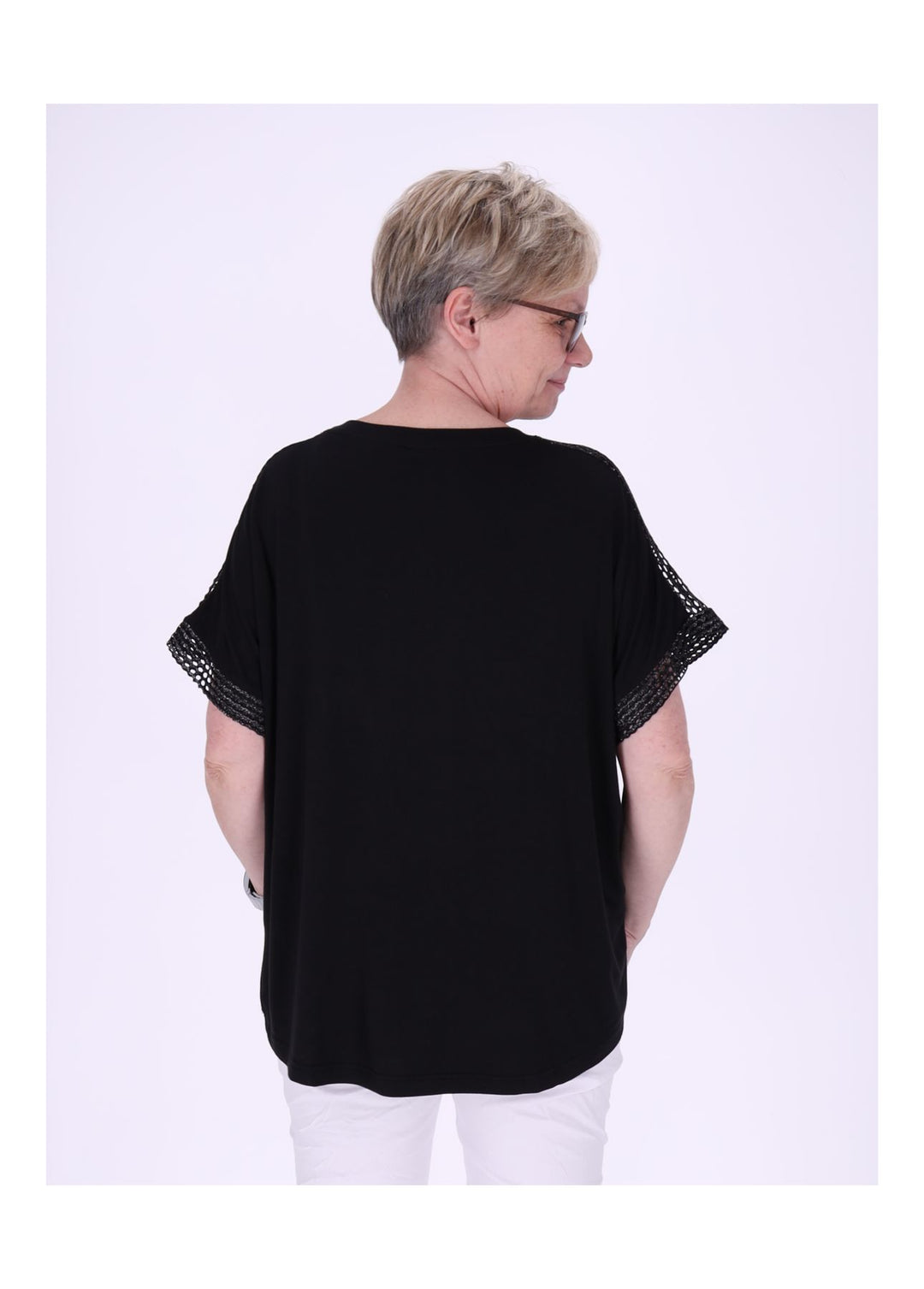 Splash of Color Damen T-Shirt Netzeinsatz