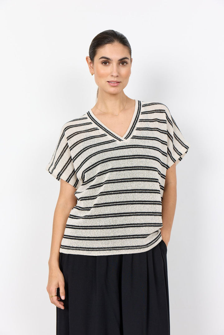 Soyaconcept Damen T-Shirt Streifenmuster