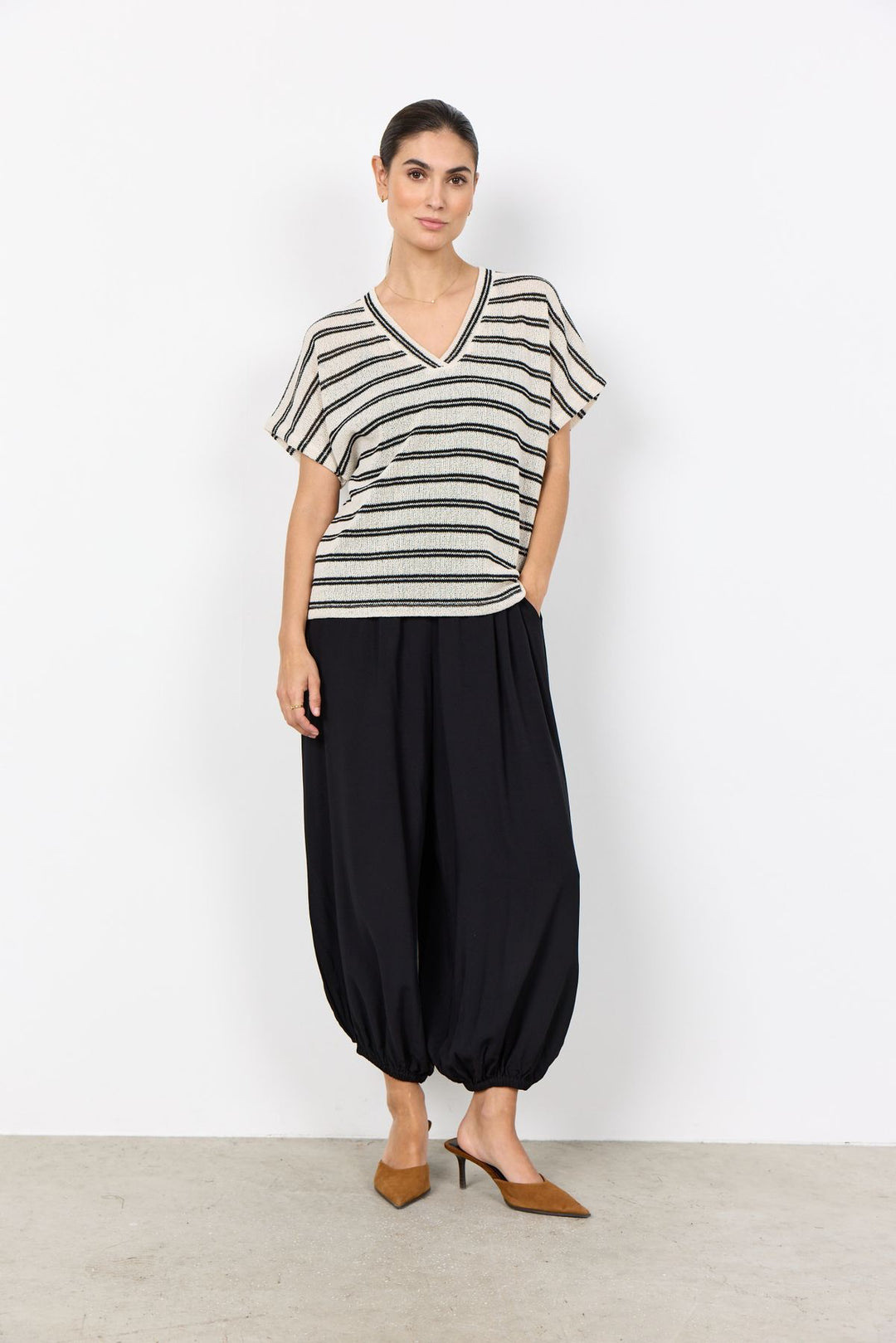 Soyaconcept Damen T-Shirt Streifenmuster