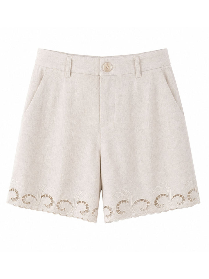 Splash of Color Leinenoptik Shorts Damen