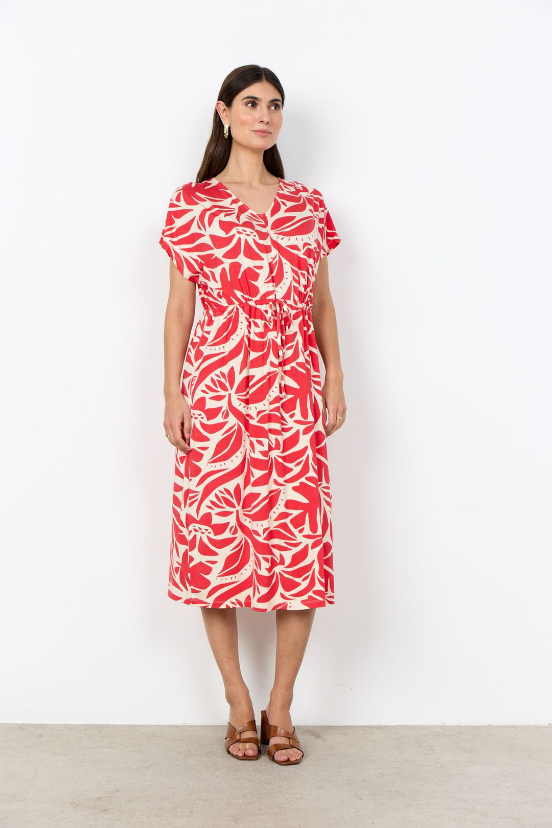 Soyaconcept Kleid Damen Blätterdruck