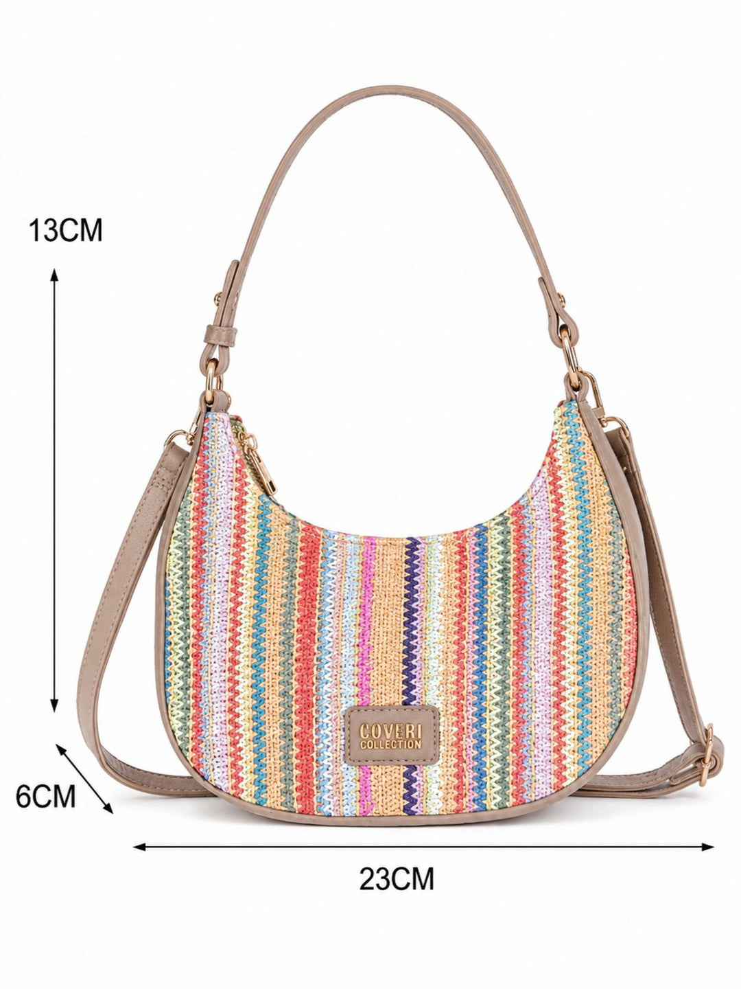 Splash of Color Schultertasche Streifen