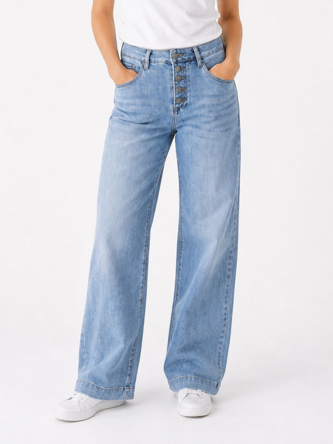 Splash of Color Wideleg Jeans Damen
