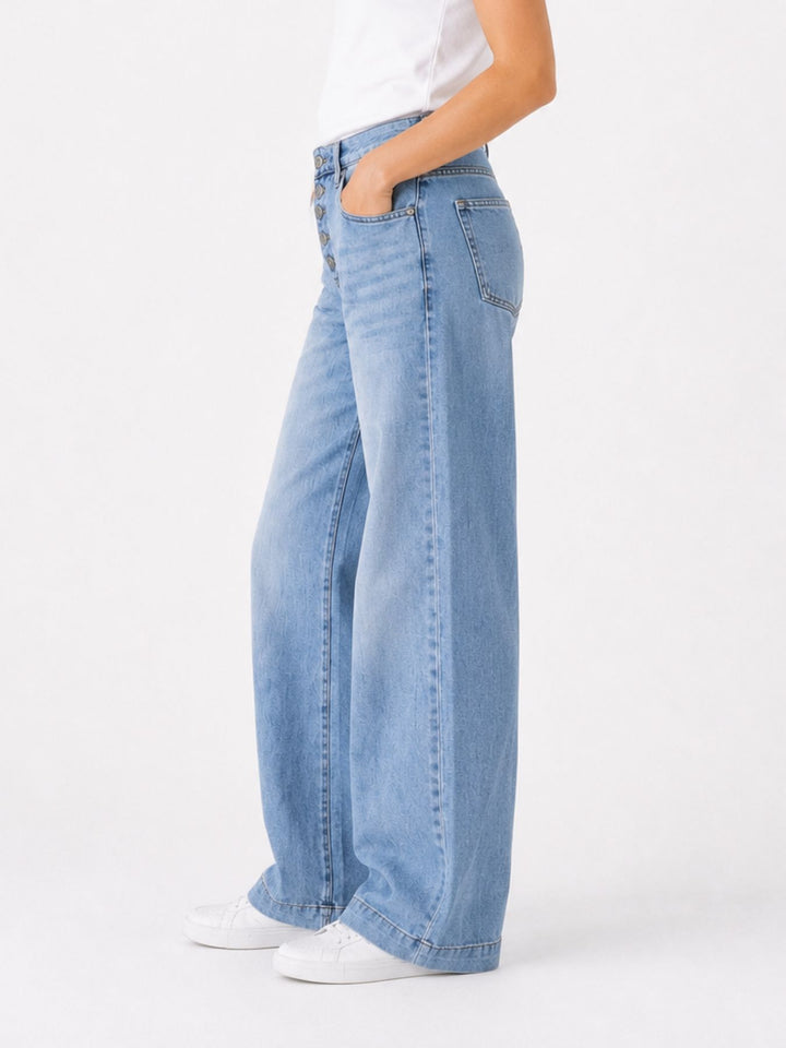 Splash of Color Wideleg Jeans Damen