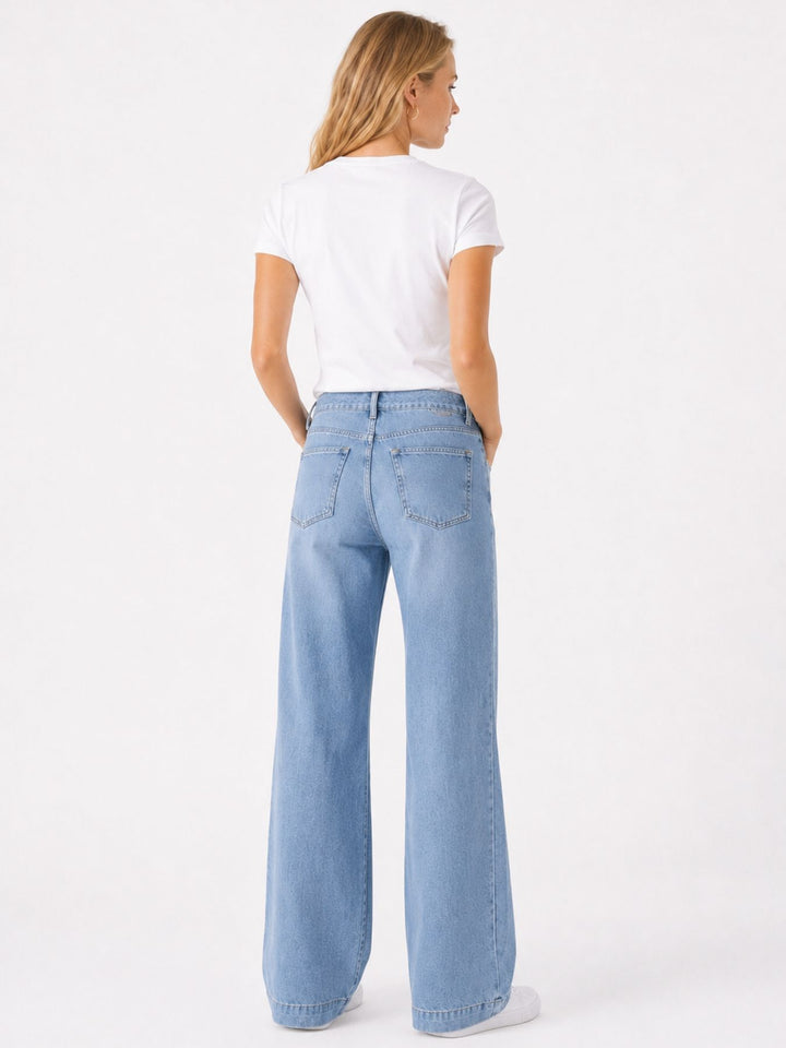 Splash of Color Wideleg Jeans Damen