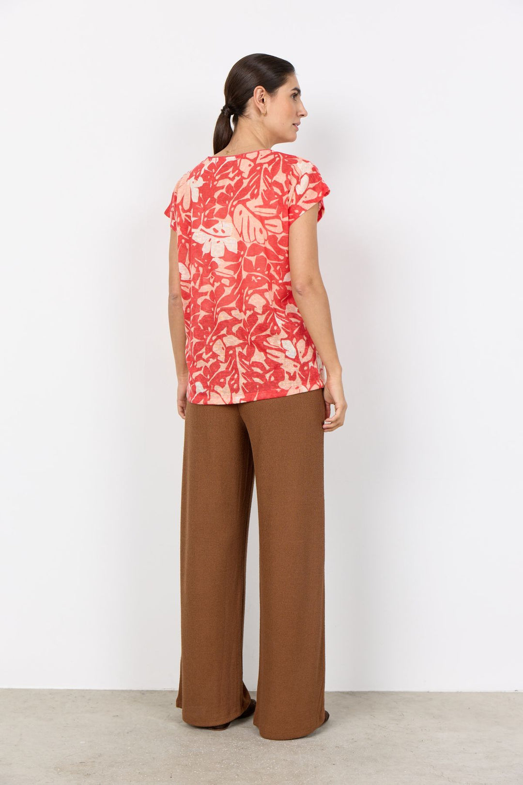 Soyaconcept Damen T-Shirt Blattdruck