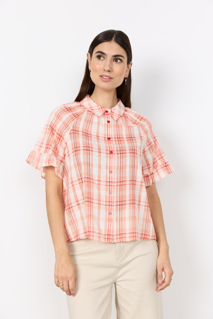 Soyaconcept Damen Bluse Karo Baumwolle